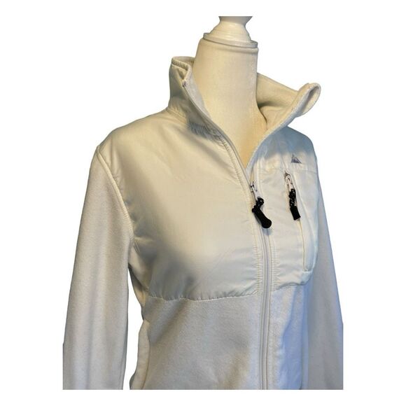 Snozu Fleece Jacket Winter White Knit Full Zip Long Sleeve Lightweight S - Picture 2 of 8